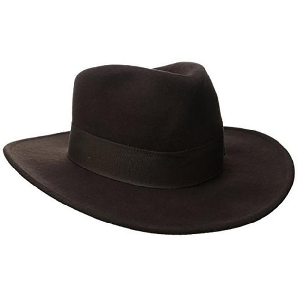 Indiana Jones Style Fedora Black Felt Wool Water Repellent Crushable Indiana Jones Style Fedora Black Felt Wool Water Repellent Crushable